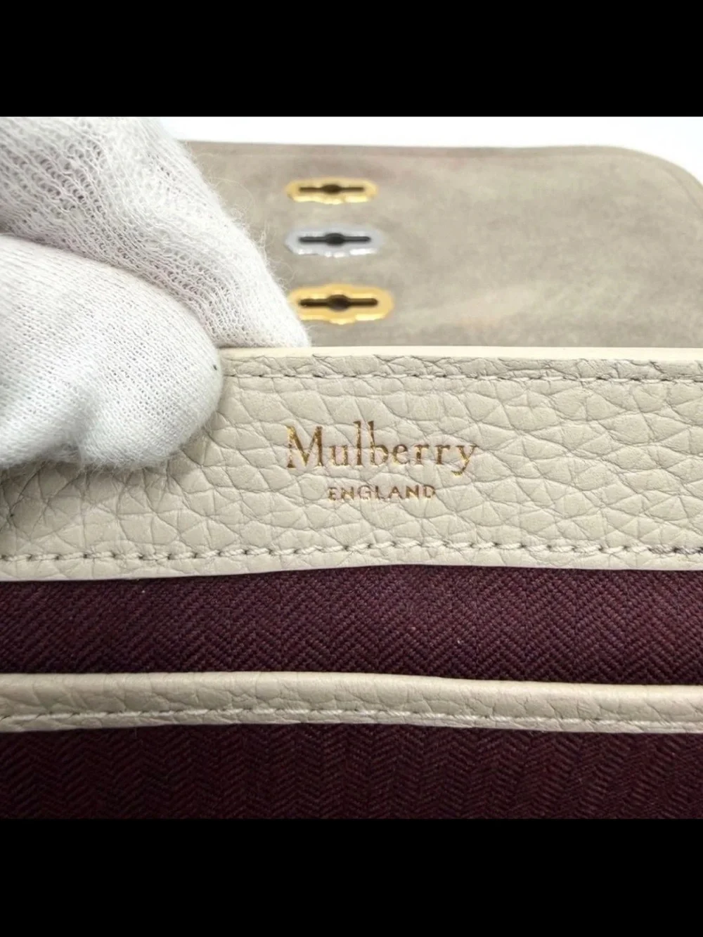 Mulberry Small Neutral Pebble Leather Satchel with Gold Hardware